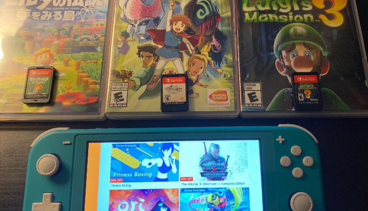 Nintendo Swap Lite Bundle! W/ Zelda Awakening, Luigis Mansion 3