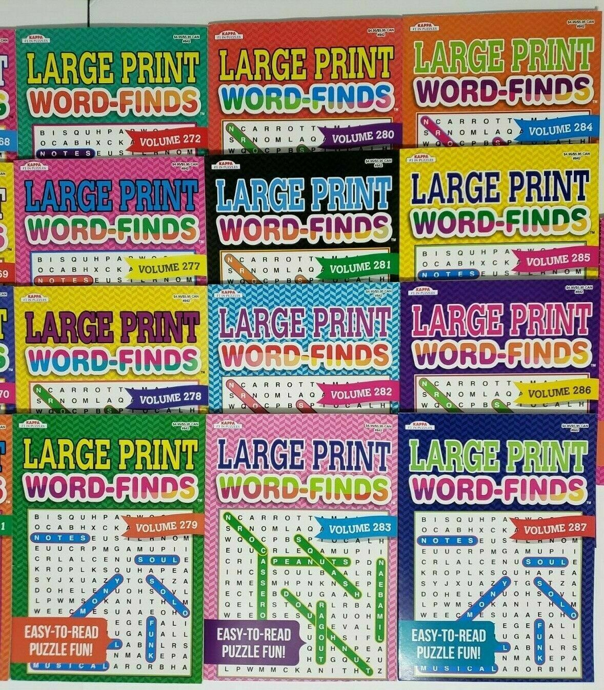 Lot of 8 Jumbo and Vivid Print Puzzle Books - 504+ Puzzles!😯 ...