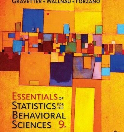 Requirements of Statistics for the Behavioral ninth by Gravetter P-D-F