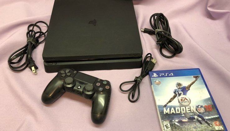 Sony Ps4 PS4 Slim 500GB Black Console CUH-2015A With 1 Game! Works!