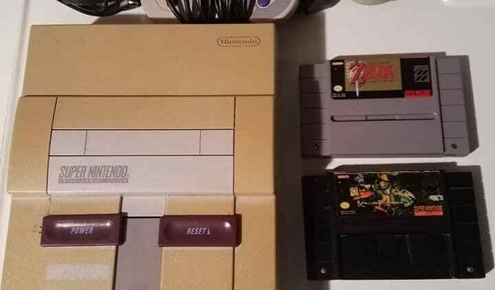 Pudgy Nintendo SNES Console With 2 Controllers & 2 Video games Zelda & Killer Instinct