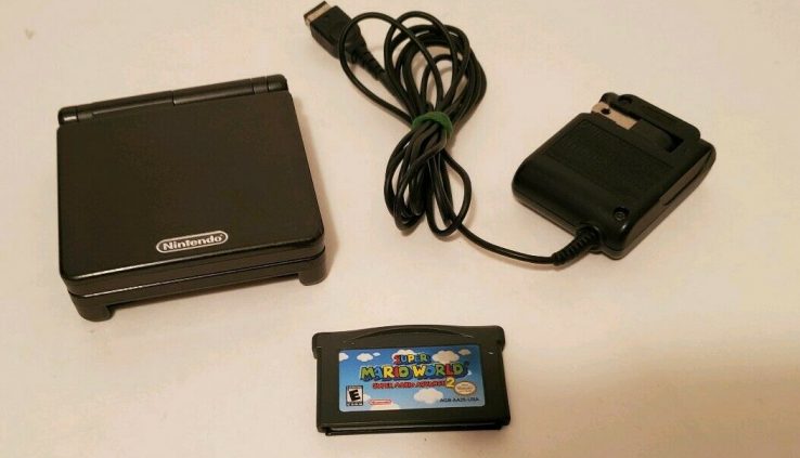 Onyx Black Nintendo Game Boy Near SP AGS 001 GBA With Substantial Mario Near 2
