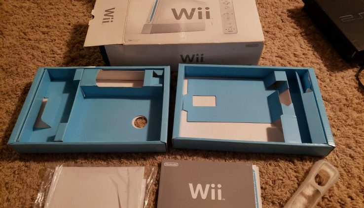 Nintendo Wii Empty White Machine BOX & INSERTS ONLY – Wii Sports – Manual & Quilt