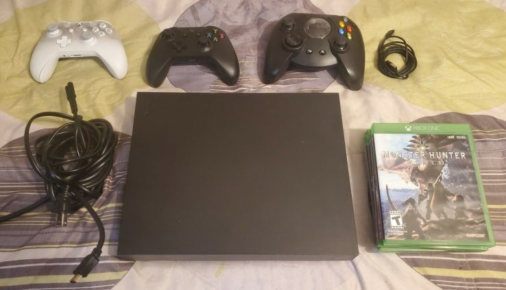 Microsoft Xbox One X 1TB Console – Black + Controllers and Games!