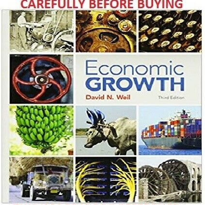 Economic Development by David N. Weil third International Softcover Version Same Book