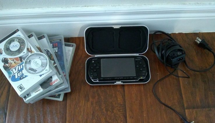 Sony PSP w/ Case and Varied Games