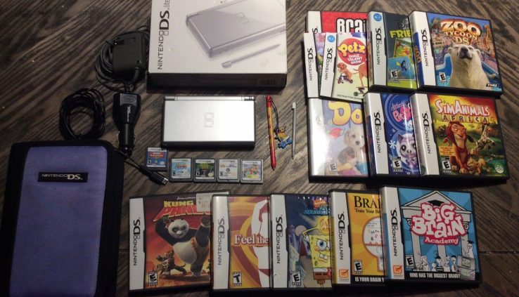 Nintendo DS Lite Silver Scheme Console With 16 Video games! Plus More Very Effective.