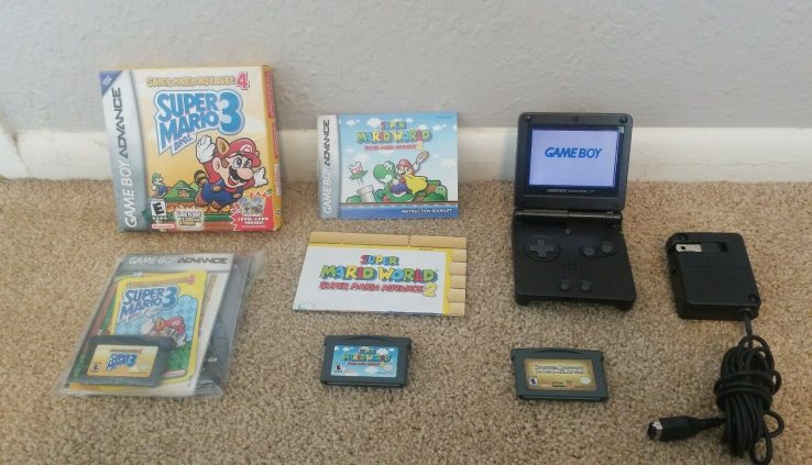 Nintendo GameBoy Near SP AGS-001 Tidy Mario Video games Bundle Lot!