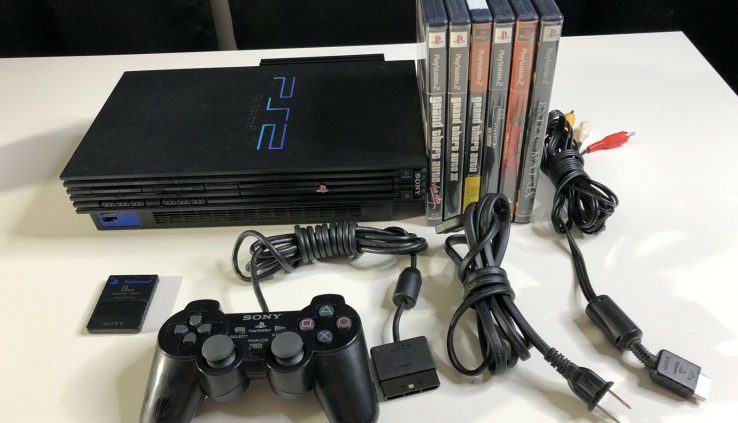 Plump Sony PLAYSTATION 2 PS2 Unlit Console Reminiscence Card 6 Games Community Adapter