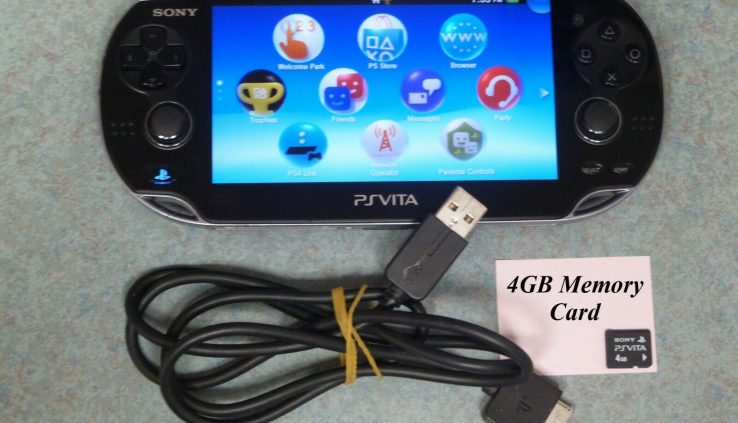 Sony PsPS Vita 1000 Dusky Handheld Scheme w/ Charger, Memory Card WIFI