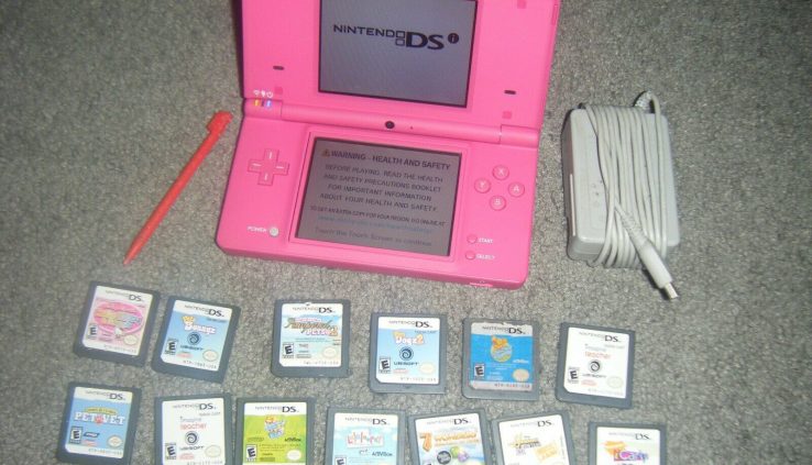 Nintendo DSi Type Boutique Purple Handheld System Console also Lot 13 Games ds