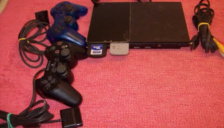 Sony Playstation2 PS2 Slim with 2 Controllers, 2 memory cards, Sport, Free ship