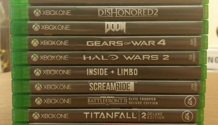 XBOX ONE GAMES – DS3, DOOM, GEARS 4, BATTLEFRONT 2, HALO WARS 2, PLUS OTHERS…