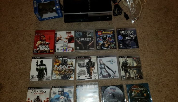 PlayStation 3 PS3 FAT. 15 Video games, All Cords, and 1 Controller.