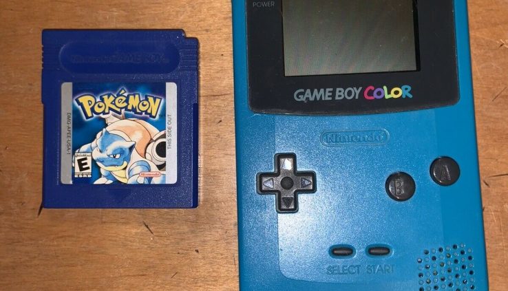Nintendo Sport Boy Coloration Console Teal With Pokémon Blue Version