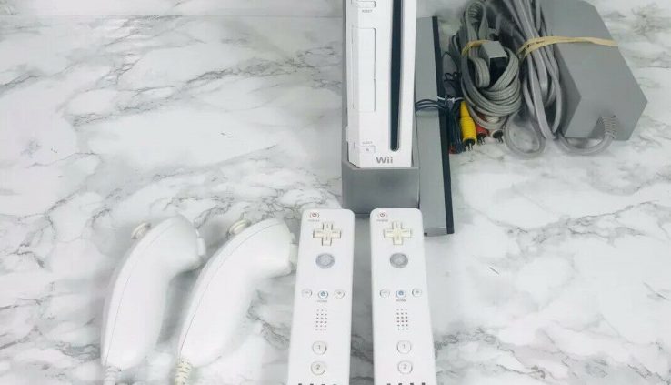 Refurbished Nintendo Wii Console Bundle, 2 Controllers & 2 Nunchucks