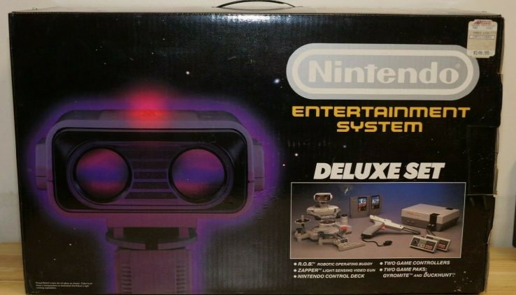 Nintendo NES Deluxe Design – WITH ORIGINAL BOX!! (r.o.b. console zapper gun)