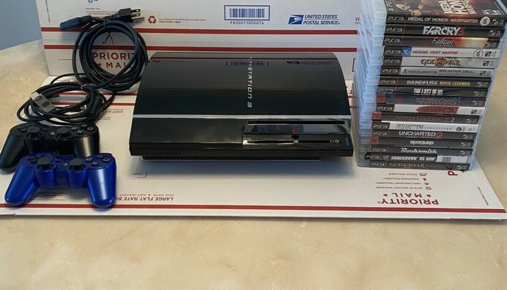 Sony PlayStation 3 60GB Backwards Enjoy minded (CECHA01) Console PS3, W/ 17 Video games
