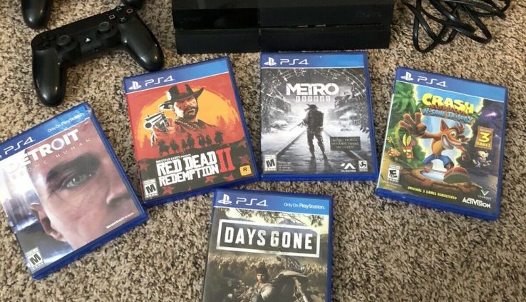 Playstation4, PS4 Console Bundle With Video games, 2 Wireless Controllers,And Headset