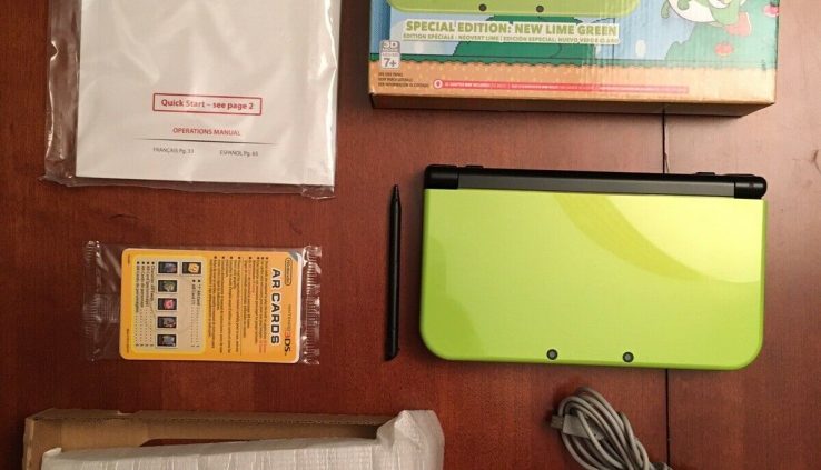 Nintendo Recent 3DS XL Lime Green Special Model Handheld Machine *TESTED*
