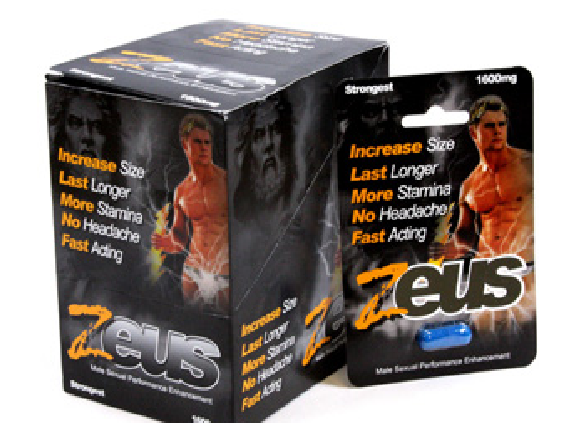 Zeus Male Herbal Sex Enhancement Complement Pill – Blister Packs – Pick Quantity