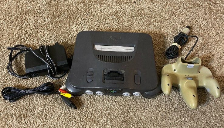 Nintendo 64 N64 Grey Console – Caught Reset Button – Working