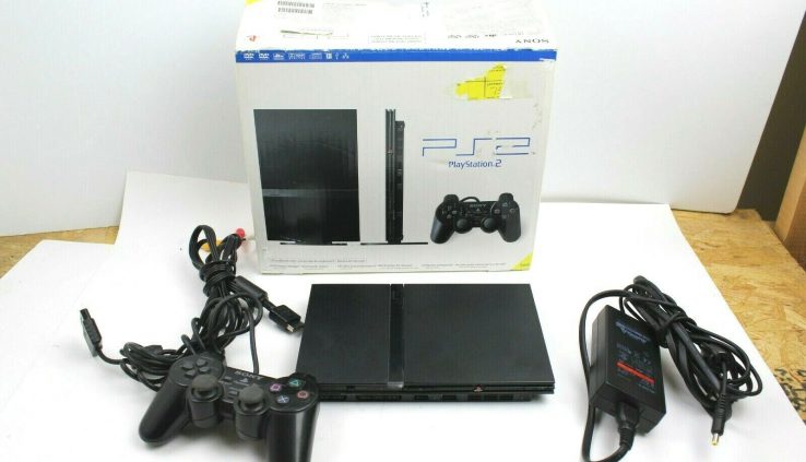 Sony Ps2 slim PS2 console plan w/ fashioned box