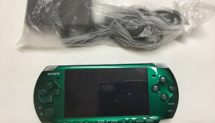 Sony PSP-3001“Inexperienced” modded console w/ energy cord (12120D) *Learn Description*