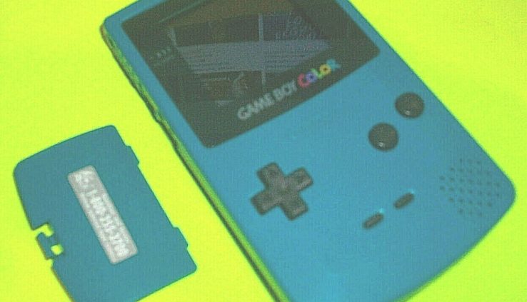 ## WORKING 100% ## NINTENDO GAMEBOY COLOR TEAL BLUE GREEN SYSTEM CGB-001