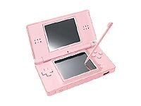 Nintendo DS Lite Handheld Console 10 video games- Coral Pink