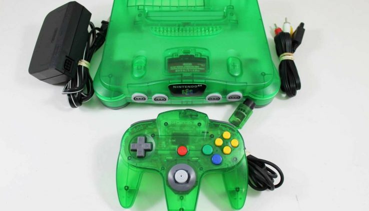 Nintendo 64 N64 Jungle Inexperienced System Bundle