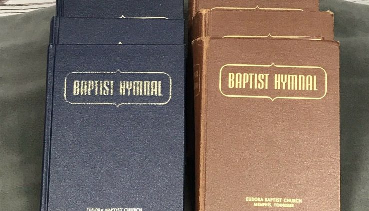 Basic 1956 Eudora Baptist Memphis TN Hymnal Track Book Hardcover  Blue/Brown