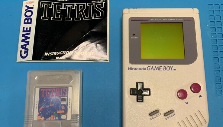 Nintendo Gameboy Long-established Grey Console DMG-01 TESTED & WORKS W/ Tetris