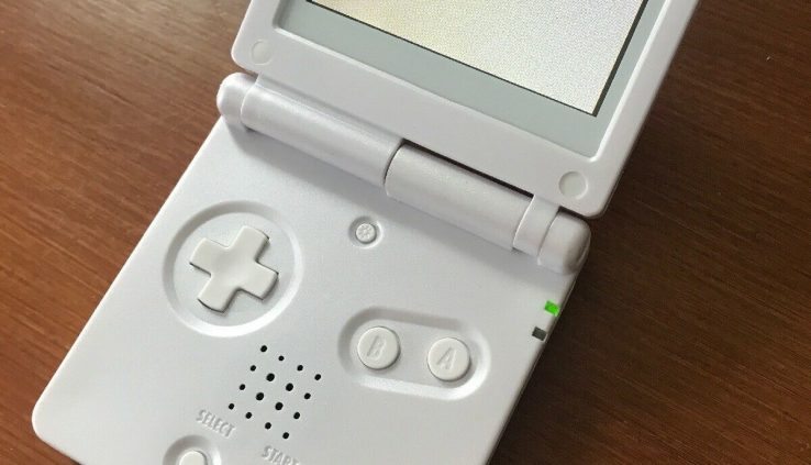 Nintendo Sport Boy Advance SP Handheld Console – Custom All White + Tools