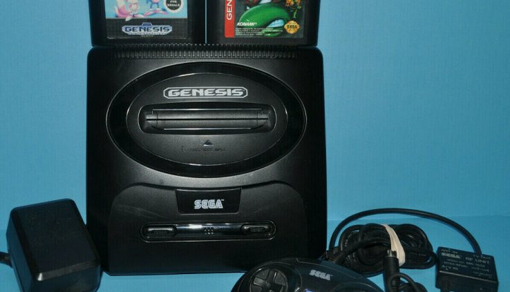 SEGA MK-1631 Genesis Recreation Console W Video games & Hookups TNMT Sonic !he Hedgehog 104