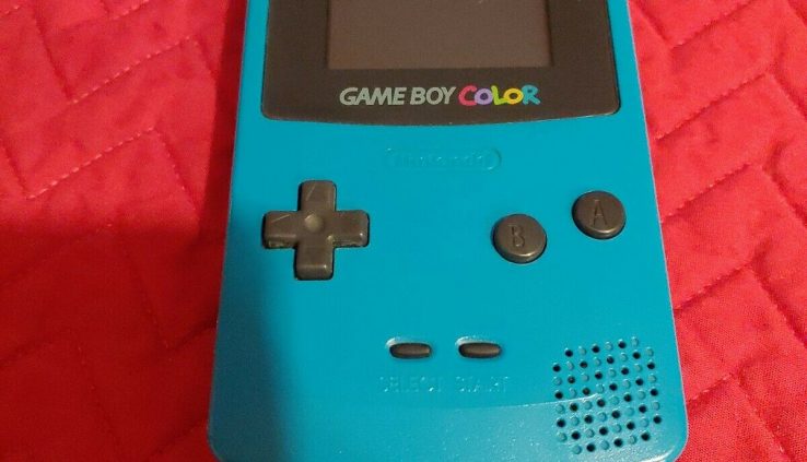 Teal Game Boy Color System – Nintendo Gameboy with three video games