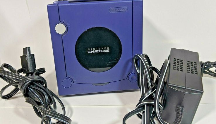 Nintendo Gamecube Indigo Blue Red Console AV Cable Energy Adapter