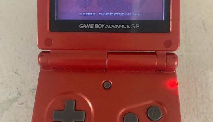 Nintendo GameBoy Advance SP Handheld Red 1 Games No Charger