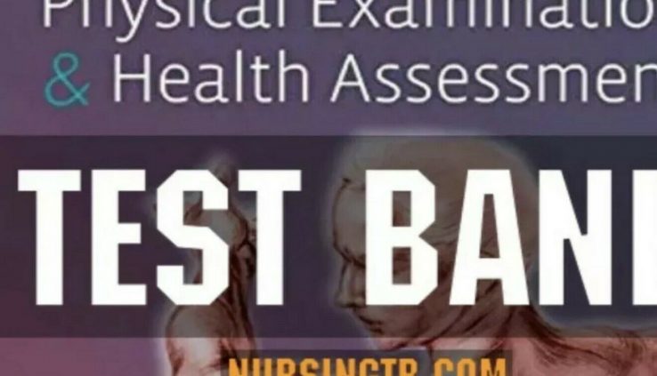 (TEST BANK) Bodily Examination and Successfully being Evaluation Jarvis 8 Version