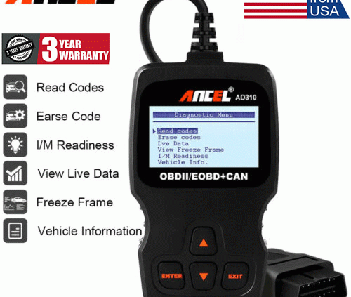 Ancel AD310 EOBD OBD2 Scanner Diagnostic Instrument Automobile Take a look at Engine Code Reader Fresh