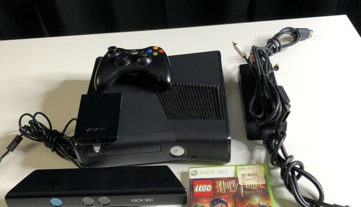 Microsoft Xbox 360  – Kinect – Slim Black – 250GB Console And Controller