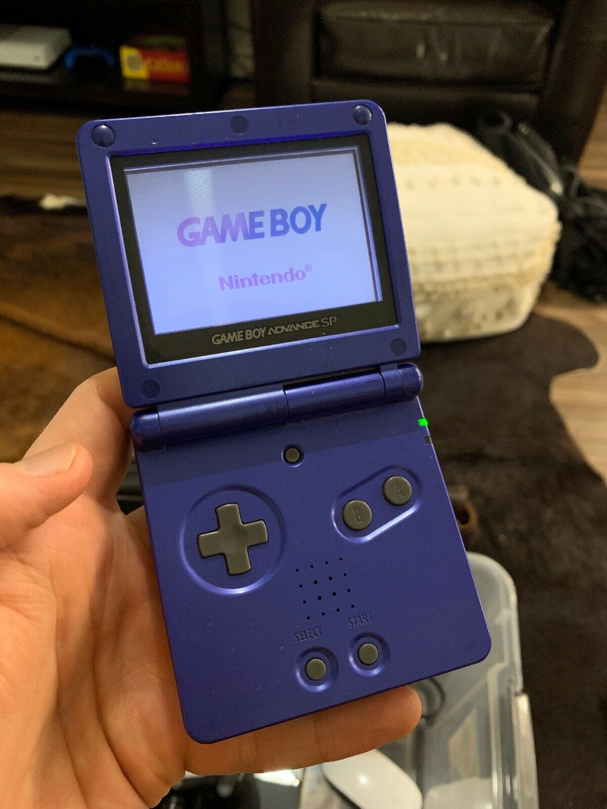 Nintendo Sport Boy Advance Sp Cobalt Blue Handheld Machine + Pokémon 