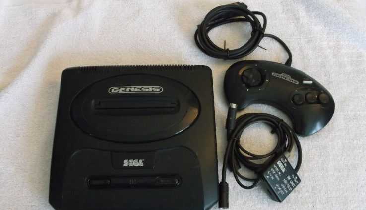 SEGA GENESIS MK-1631 GAME CONSOLE SYSTEM WITH 2 CONTROLLERS AND CABLE HOOKUPS