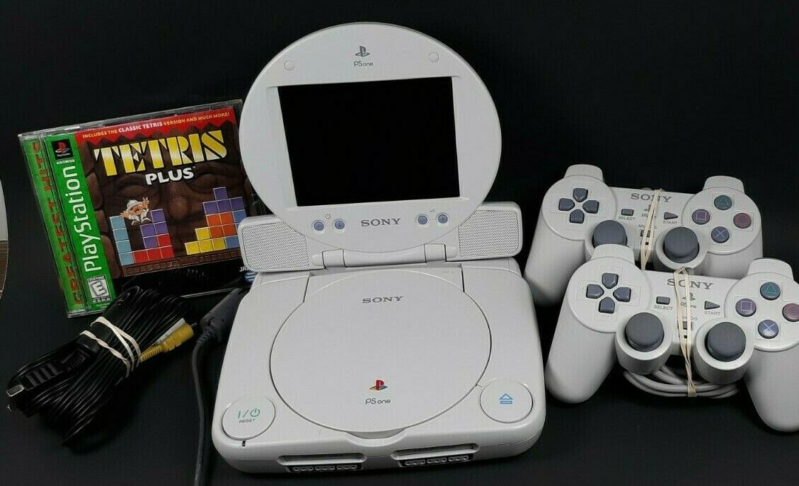 Sony Playstation1 Psone Ps1 Combo! w/ 5 shuffle LCD-Camouflage! Rare! w ...