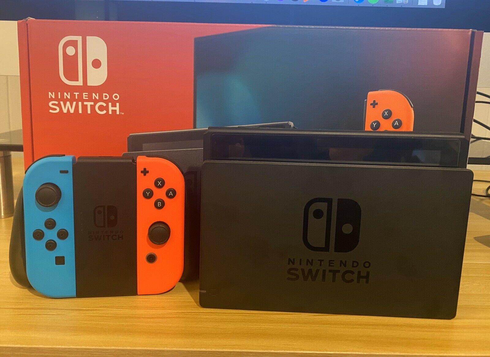 Nintendo Switch Neon Red And Neon Blue Joy Con Console V2 Icommerce