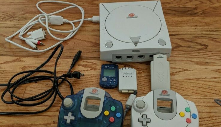 Dreamcast console with accessories