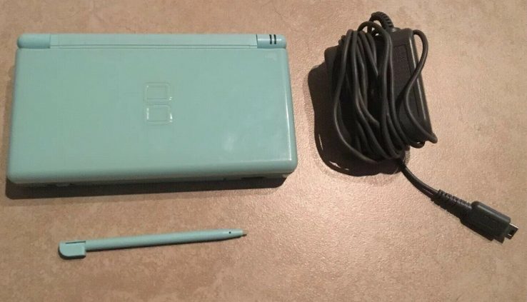 Customary Nintendo DS Lite Teal Green Gameboy Performs GBA DS Video games Charger Stylus