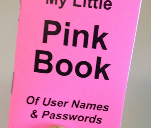Crimson Password Organizer Booklet
