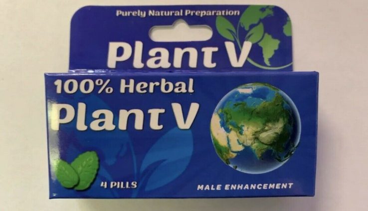 PLANT V 100% HERBAL MALE SEXUAL ENHANCEMENT SUPPLEMENT 4 PILLS PER BOX