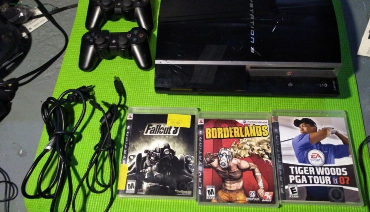 Sony PlayStation 3 Stout Console PS3 Total Gadget bundle w/3 Video games